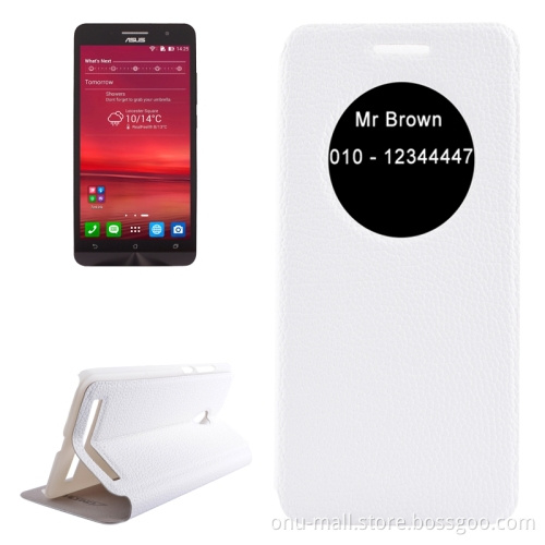 Wholesale Price Leather for ASUS ZenFone 6 Case Cover with Caller ID Display Window